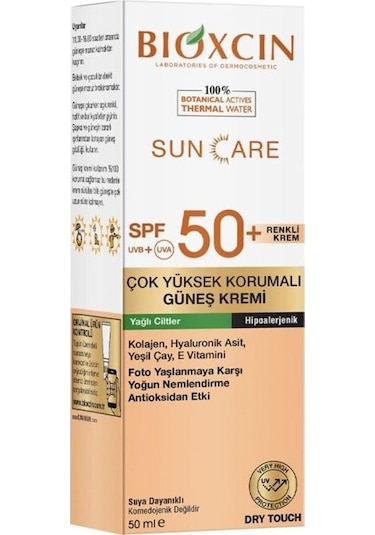 Bioxcin Sun Care Çok Yüksek Korumalı Yağlı Ciltler İçin Renkli Güneş Kremi Spf 50+ 50 ML