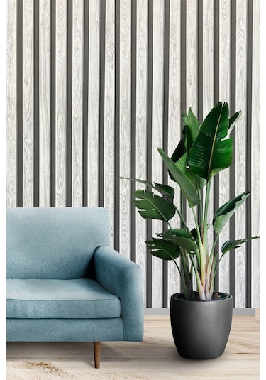 Zümrüt Exclusive Lambri Desenli Duvar Kağıdı 7620