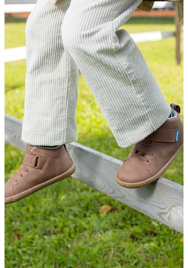 Smart Walker High Top Süper Mat Bej Barefoot Çocuk Bot-süper Mat Bej