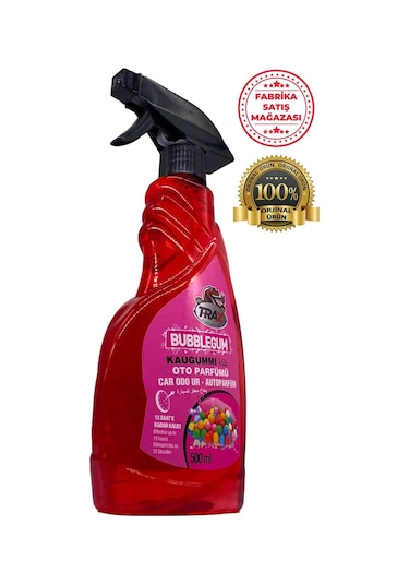 Bubblegum Kokulu Ferah Oto Ev Oda Sprey Parfüm Trax 500 Ml
