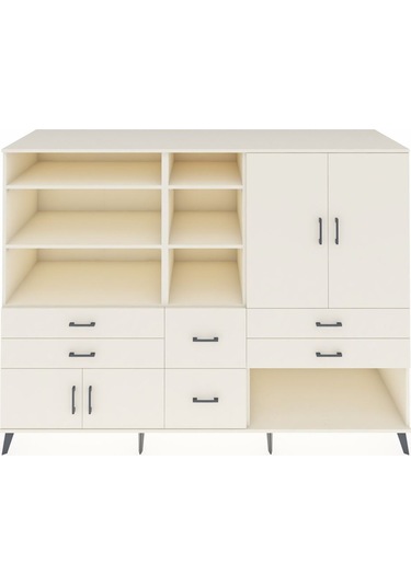 Kronos Dolap 10 Raflı 6 Çekmeceli 4 Kapaklı 220x59x163 Aytaşı-ayt Aytaşı-aytaşı