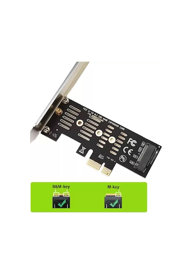 5225 Pci-e Express 3.0 To Nvme Ssd M.2 M Key Çevirici Kart
