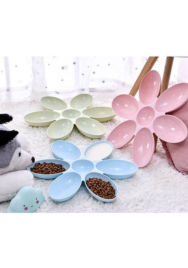 Sones Kedi Ve Köpek Kase Teddy Kısa Pirinç Kasesi Aile Evcil Hayvanlar Altı Taraflı Petal Tipi Evcil Hayvan Malzemeleri