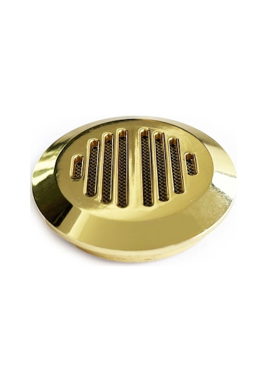 Humidor Puro Kutusu Nemlendirici Haznesi Yuvarlak Metal Sarı 37 MM