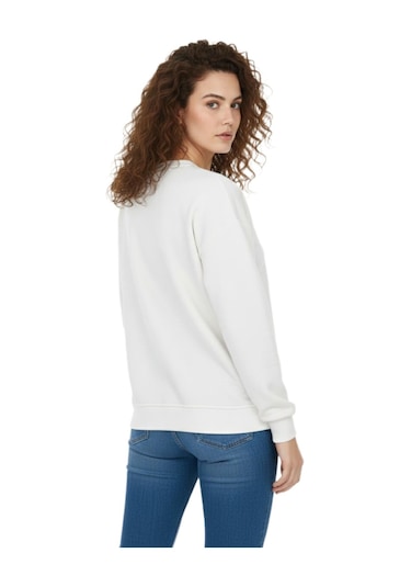 Baglan Kadın Spor Sıfıryaka Sweatshirt Bgl-st05061 Krem