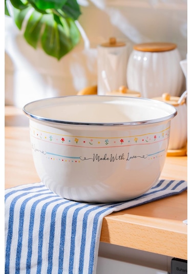 Made With Love Emaye Karıştırma Kabı - 22 Cm