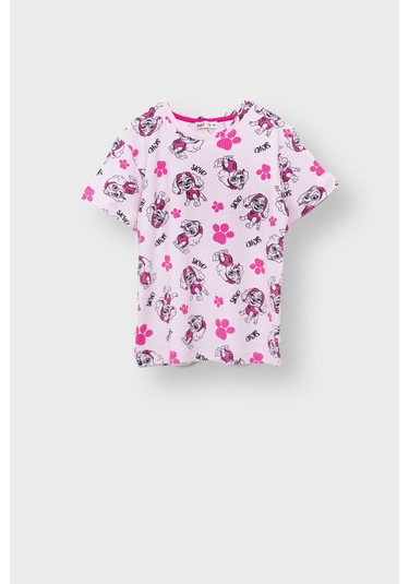 Zuzunga Sevimli Skye Kız Çocuk Pijama Takımı Karakter Desenli Pembe