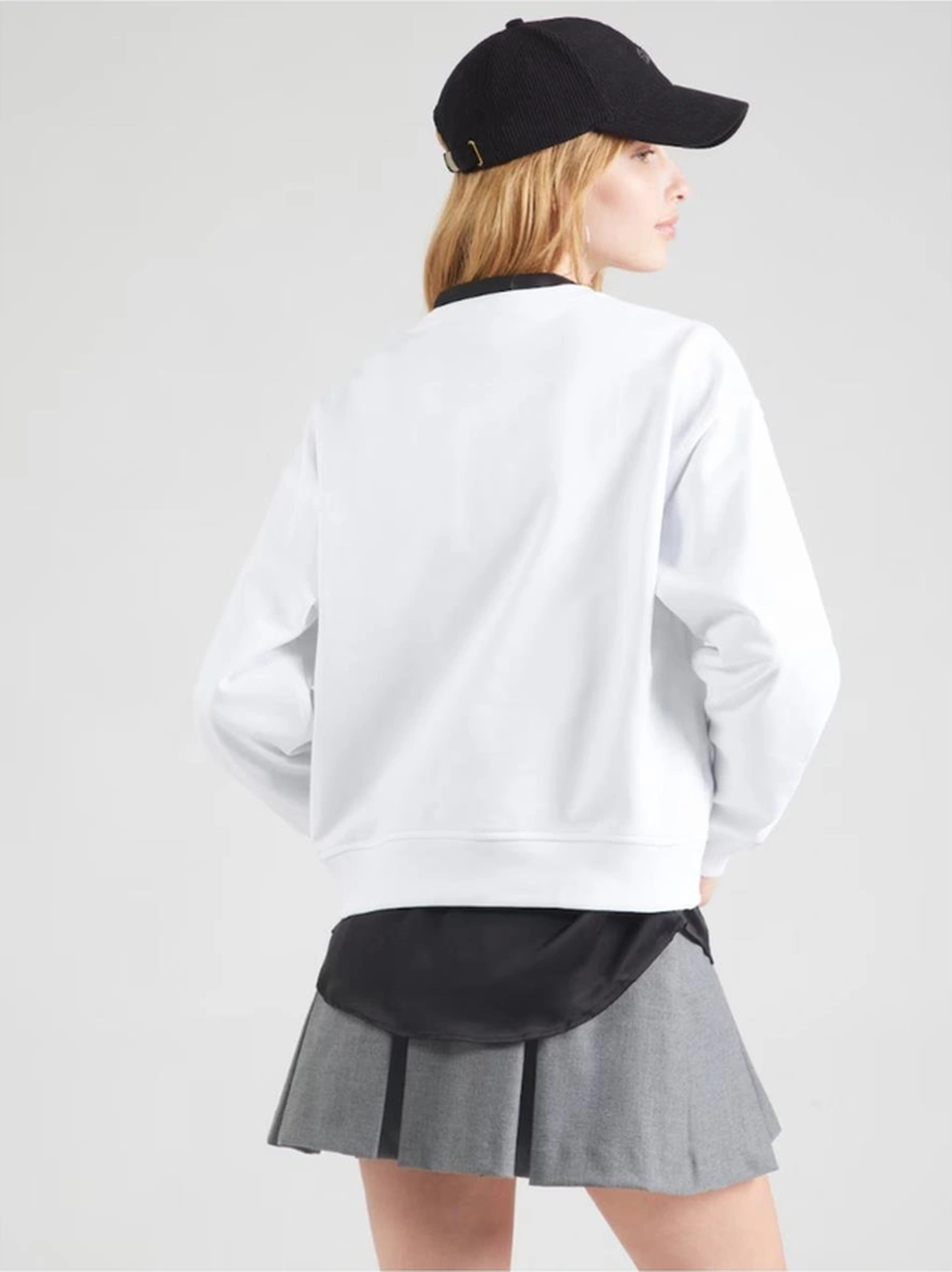 Ck Lv047b234g Ls Monologo French Terry Rlxd Cr Kadın Sweatshırts-10859 Bordo