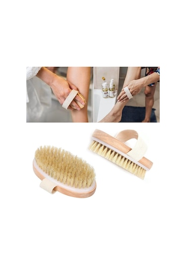 Doğal At Kılı Oval Selüloit Giderici Selülit Fırçası