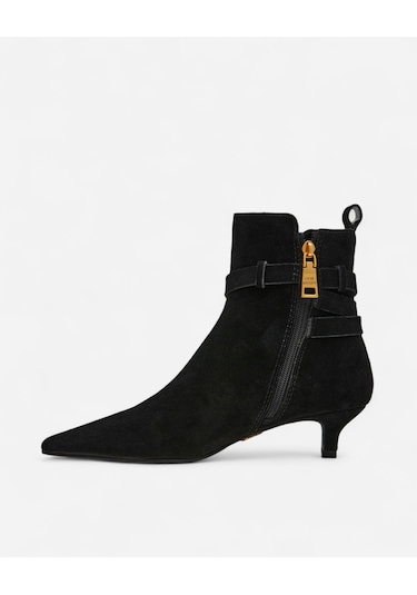 Steve Madden Roller Black Sued Kadın Siyah Topuklu Bot Roller
