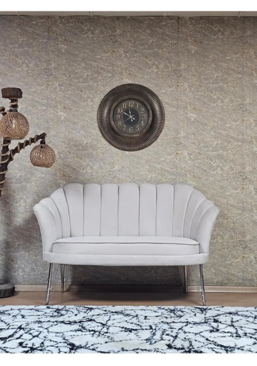 İkili İstiridye Krom Kaplama Telli Ayak Çay Seti Koltuk Tekli Ber Çok Renkli