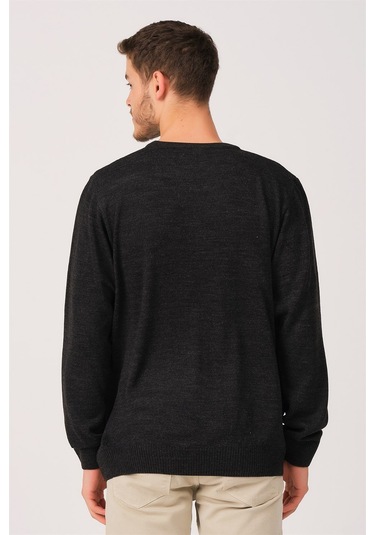 V0091 Dewberry Erkek Battal Oversıze Kazak-antrasit Antrasit