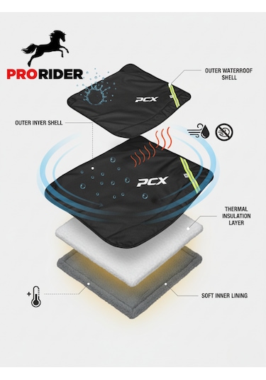 Motosiklet Premium Diz Örtüsü Honda Pcx Uyumlu Su Ve Rüzgar Geçirmez Kışlık Koruma Siyah