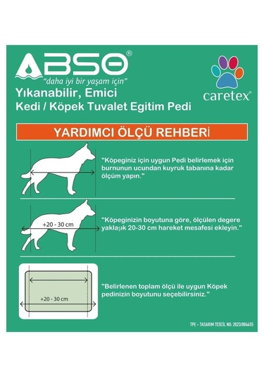 Abso 4 Katlı Yıkanabilir Emici Köpek Pedi Kahve Kemik Baskılı