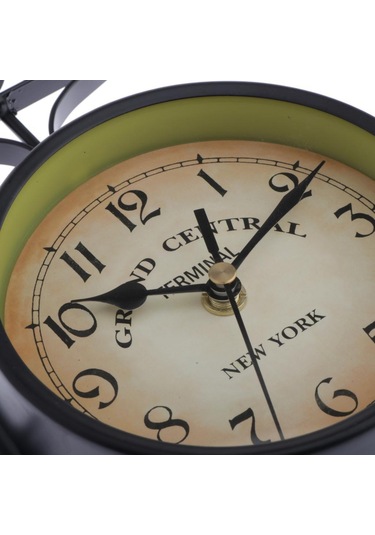 Suntek Yaratıcı Kapalı Açık Asma Braketi Çift Taraflı Duvar Saati Siyah