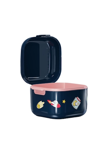 Dolıty Ortodontik Saklama Kutusu Su Geçirmez Toz Kare-mavi