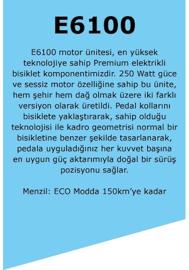 Bisan E-trekking Elektrikli Şehir Bisikleti M Siyah 50 CM Siyah