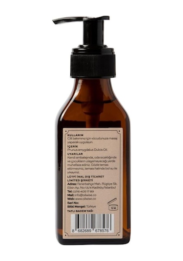 Oilwise Soğuk Sıkım Tatlı Badem Yağı 100 ML