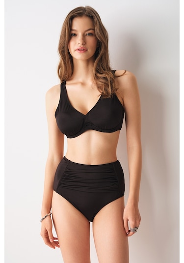 No Gossip Sasha Balenli Toparlayıcı Bikini Tek Üst Siyah 239107
