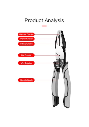 Konesam Endüstriyel Çok Amaçlı Tel Kesme Pensesi - Kaymaz Tutma, Kablo Sıyırma Ve Sıkıştırma Özellikli
