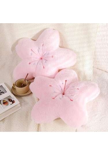 Fosenze Pembe Pamuklu Kiraz Flanel Dekoratif Yastık - 45cm X 45cm, 350g Pembe