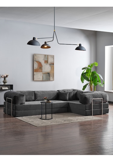 Legom Lucas Aktivite Koltuğu Yatak Olabilen Çok Amaçlı Kanepe L Koltuk Antrasit Antrasit