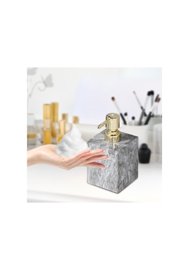 Suntek Sabunluk Rustik Boş Pompa Losyon Şişesi Gri-altın Gri - Altın