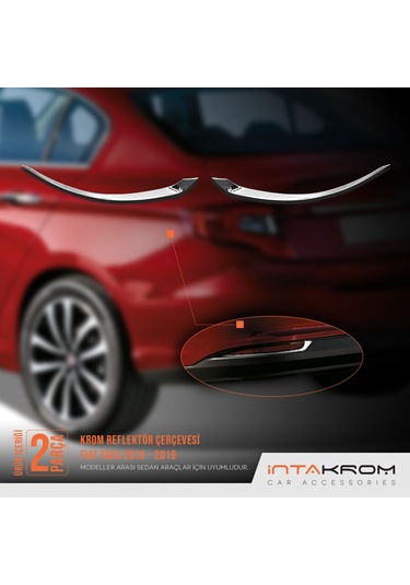 intakrom Fiat Egea Krom Reflektör Çerçevesi 2 Parça 2015 ve Üzeri - Sd N11.5710