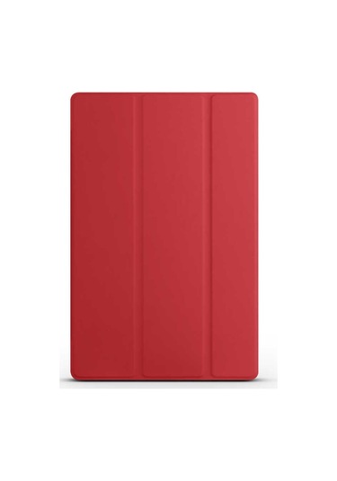Kilifone - Galaxy Uyumlu Galaxy Tab A8 10.5 Sm-x200 2021 - Kılıf Smart Cover Stand Olabilen 1-1 Uyumlu Tablet Kılıfı - Kırmızı