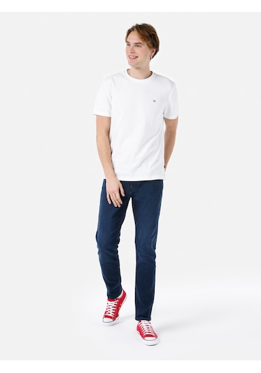 Colins 041 Danny Dar Kesim Düşük Bel Düz Paça Mavi Erkek Pantolon Cl1068865 DENİM