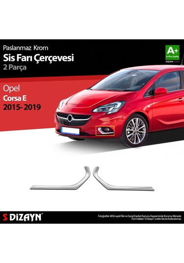 S-Dizayn Opel Corsa E Krom Sis Farı Çerçevesi 2 Prç 2015-2019