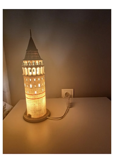 Galata Kulesi Biblo Işıklı Gece Lambası 42 X 13 X 13