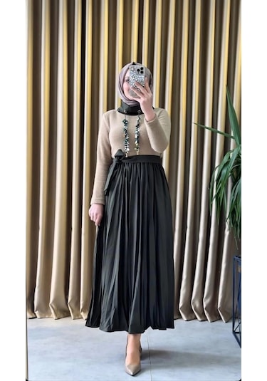 Missemramiss Msm Lumore Duo Elbise Camel/haki Çok Renkli