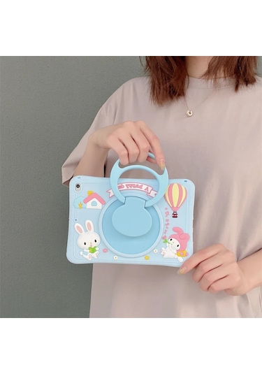 Samsung Galaxy Uyumlu Tab A8 10.5 Sm-x200 2021 Kılıf Cute Dolls Standlı Eğlenceli 3d Karekterli Çocuk Kılıfı Kılıf