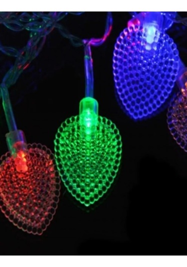 Kalp Şekilli 2 Metre 124 Led 8 Mod Saçaklı Led Işık RGB