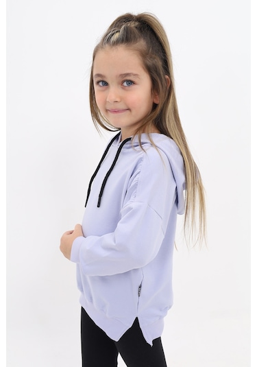 Toontoy Kız Çocuk Nakışlı Sweatshirt Koyu Mavi