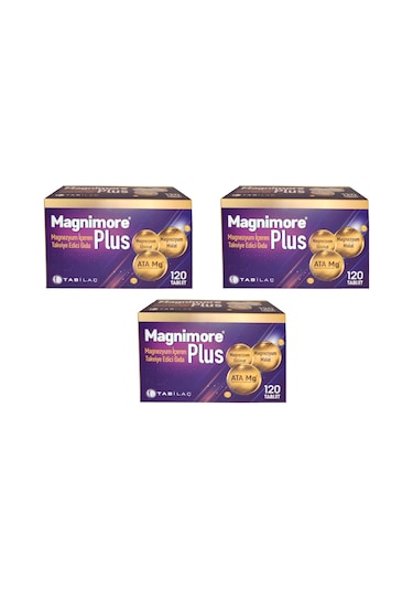 Magnimore Plus Magnezyum 120 Tablet 3 Adet