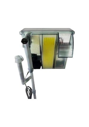 Valkyrie Askılı Şelale Akvaryum Filtre Kafa Motoru İç Filtre Yüzey Temizleyicili 3 Filtreli