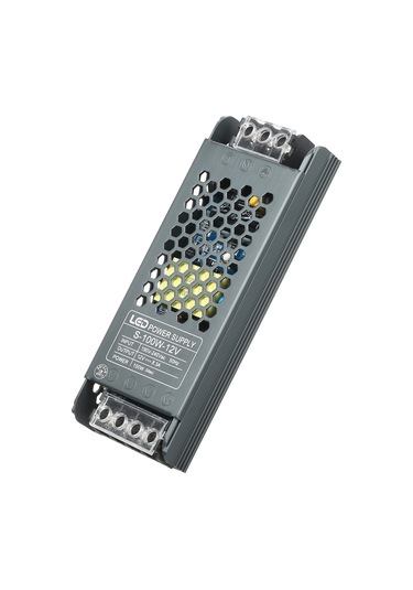 Lemestar 12v 100w Led Transformörü - Led Şerit, Işık Kutusu, Lineer Işık İçin Dışarıdışı Kullanim Dışı - Alüminyum Kasa, Isı Dağıtımı, Güvenlik Korumaları