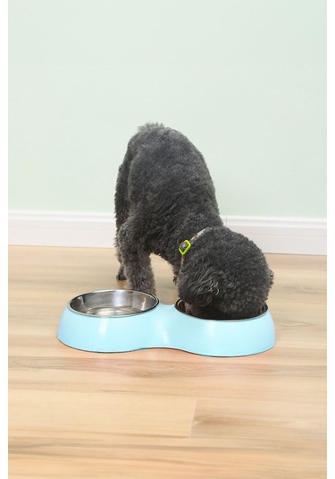 Çelik Kaymaz Taban Kedi Köpek Mama ve Su Kabı 700 ML