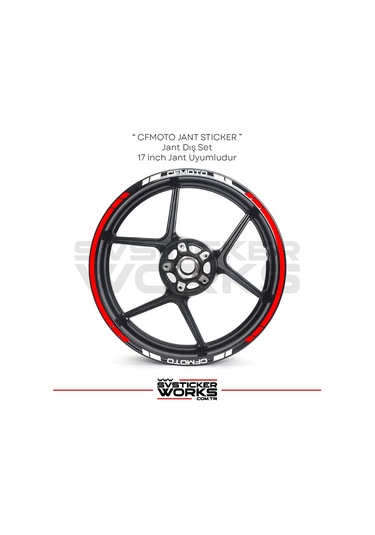 Cfmoto Jant Sticker Jant Şeridi 16lı Set Tüm Modeller Uyumlu Sticker Etiket Modeli