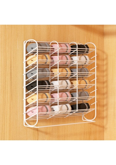 Siyah Duvara Monte Ve Deliksiz 9 Izgaralı Saklama Askılı Çanta Siyah