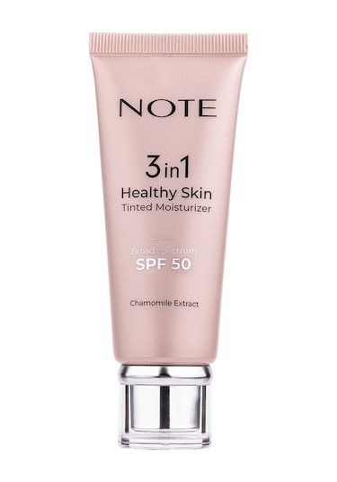 Note Cosmetics Cosmetics 3 in 1 Healthy Skin Tinted Moisturizer SPF50 Renk Ton Eşitleyici Aydınlatıcı Krem 30 ML