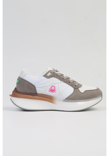 Benetton İthal Beyaz Gri Kadın Spor Ayakkabı Bnı-10044 001