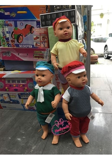 Mira Büyük Boy Türkçe Konuşan Et Bebek Elbiseli 60 Cm Videolu Beyaz-Saçlı Etbebek