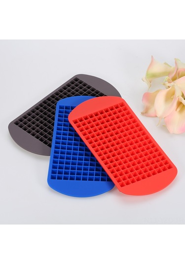 Yuntech01 Yemek Kalitesi Silikon Buzluk, 160 Küçük Izgara, Hızlı Dondurma, Blender Uyumlu, Çocuk Dostu Kahverengi Buz Formu Çok Renkli