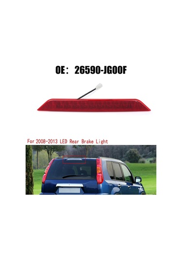 Sointeresting Nissan X-trail T31 2008-2013 Led Arka Fren Lambası İçin Kırmızı Yüksek Montajlı 3. Fren Lambası Lambası 26590-jg00f