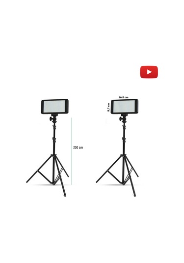 Gdx Pro Led 228 Bataryalı 2'li Sürekli Led Işık Seti