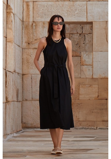 Lufian Casares Kadın Elbise Siyah Siyah 121290004100100 Siyah