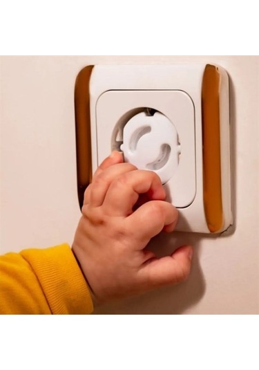 Bebek Çocuk Priz Koruma Kapağı 6 Adet Çocuk Güvenliği, Priz Muh Çok Renkli